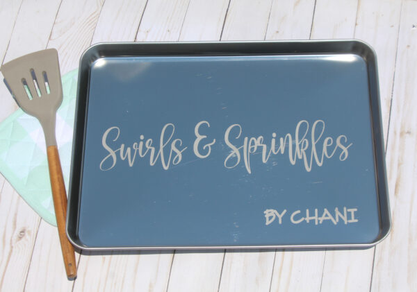 Stainless Steel Baking Sheet etched with Custom Saying or Artwork 16x12 - Image 5